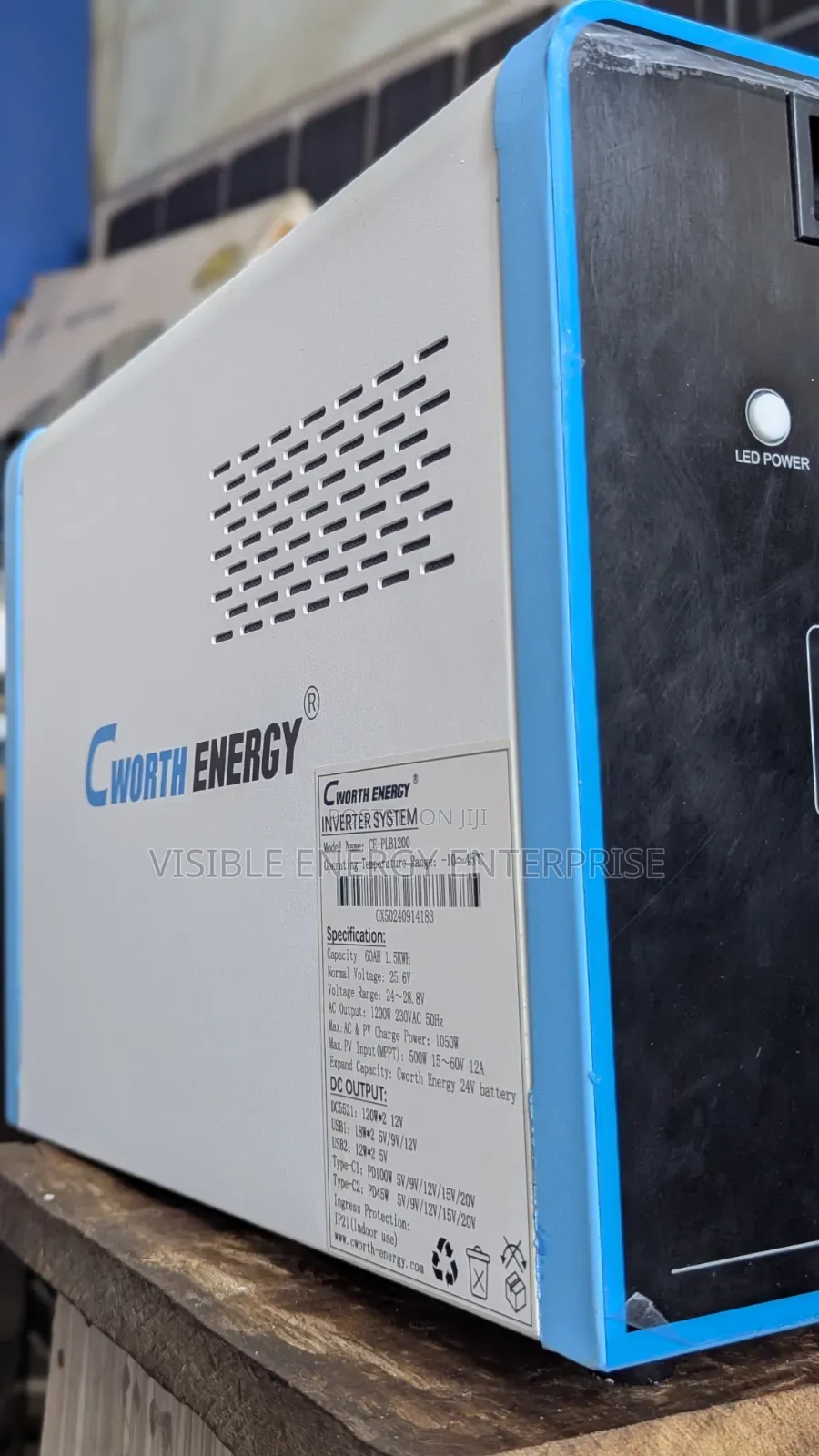 Cworth Energy 1.5kwh|1200w Portable Power Station (Plb1200)