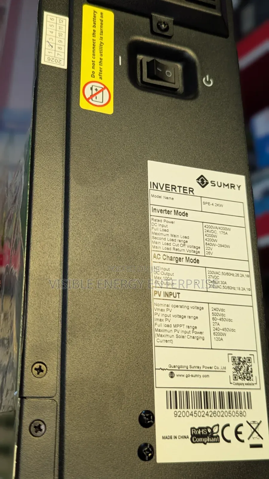 Sumry 4.2kw 24v Hybrid Solar Inverter.