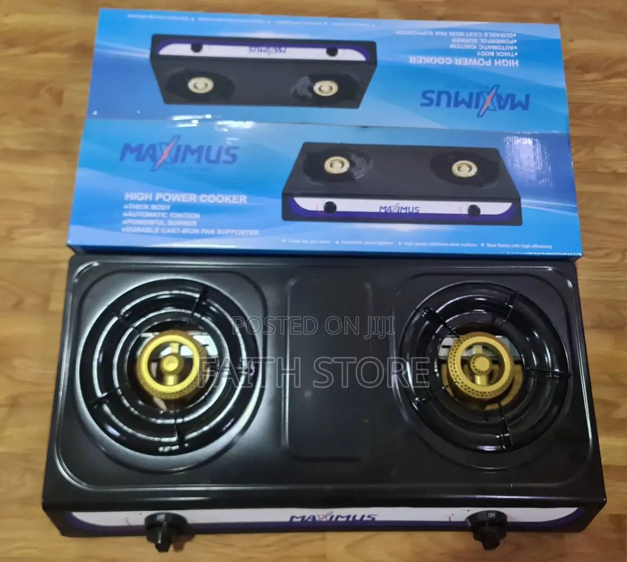 Maximus High Power Tabletop Self Ignition 2-Faced Nonstick Gas Cooker