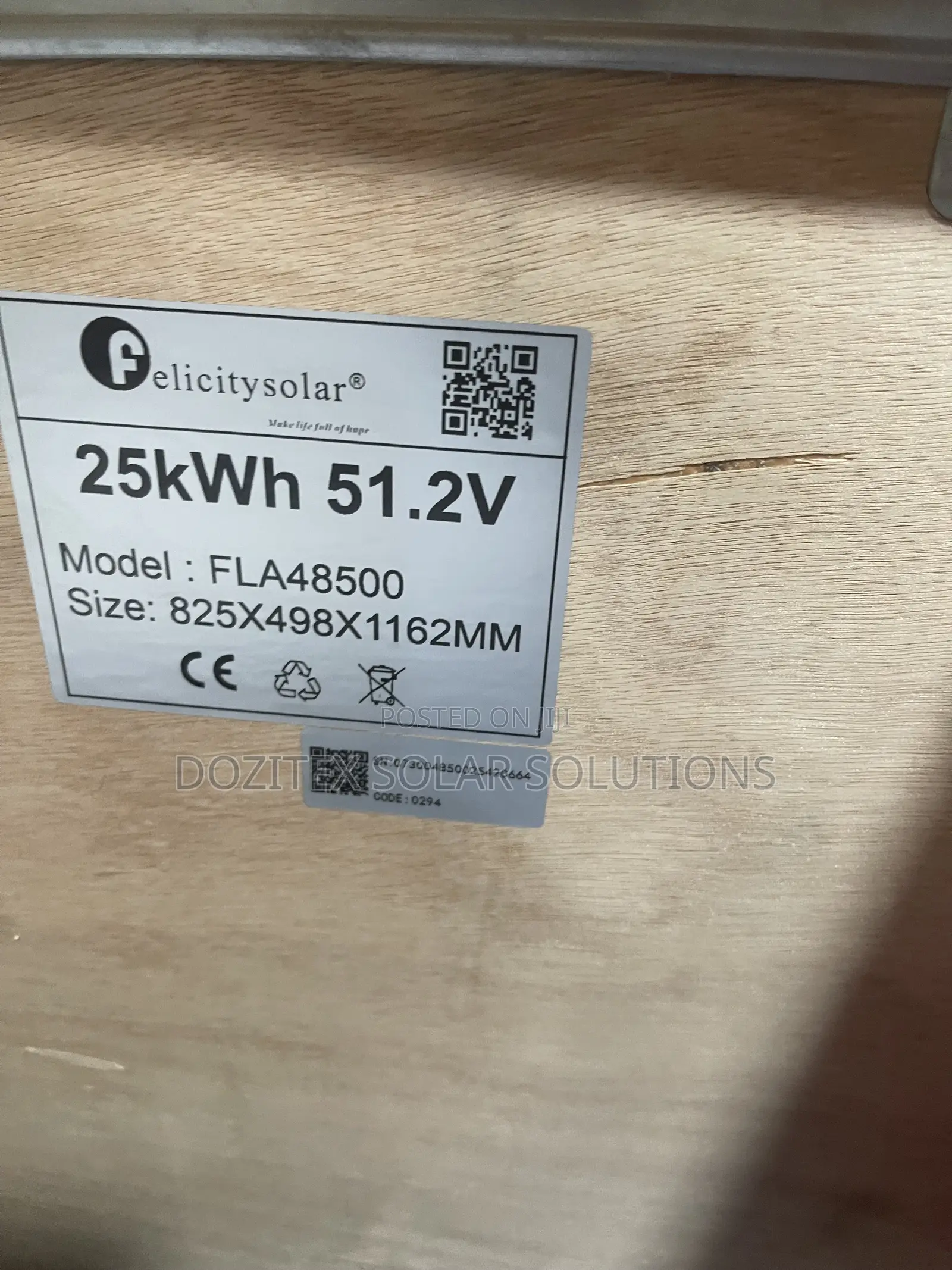 Brand New Felicity 25kw/51.2v Lithium Ion Battery With Warranty