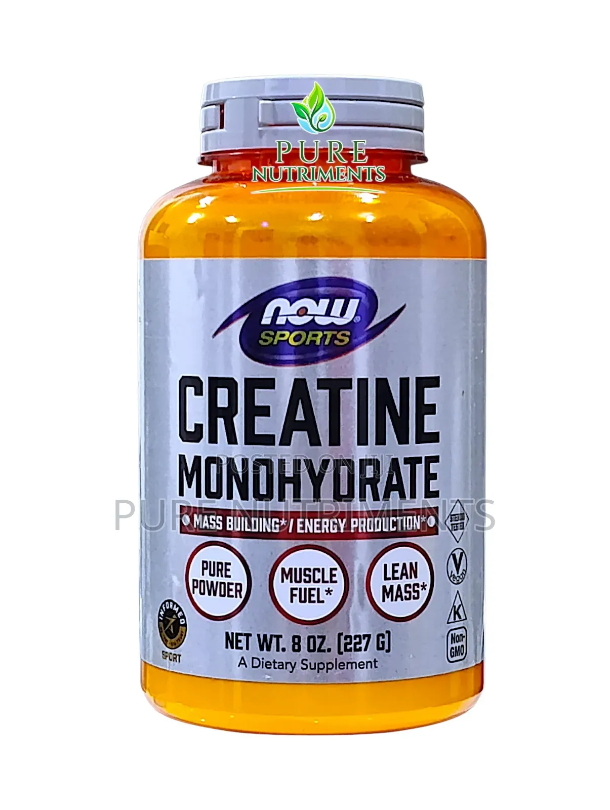 Now Creatine Monohydrate 5g Powder 227g Lean Muscle Growth and Energy