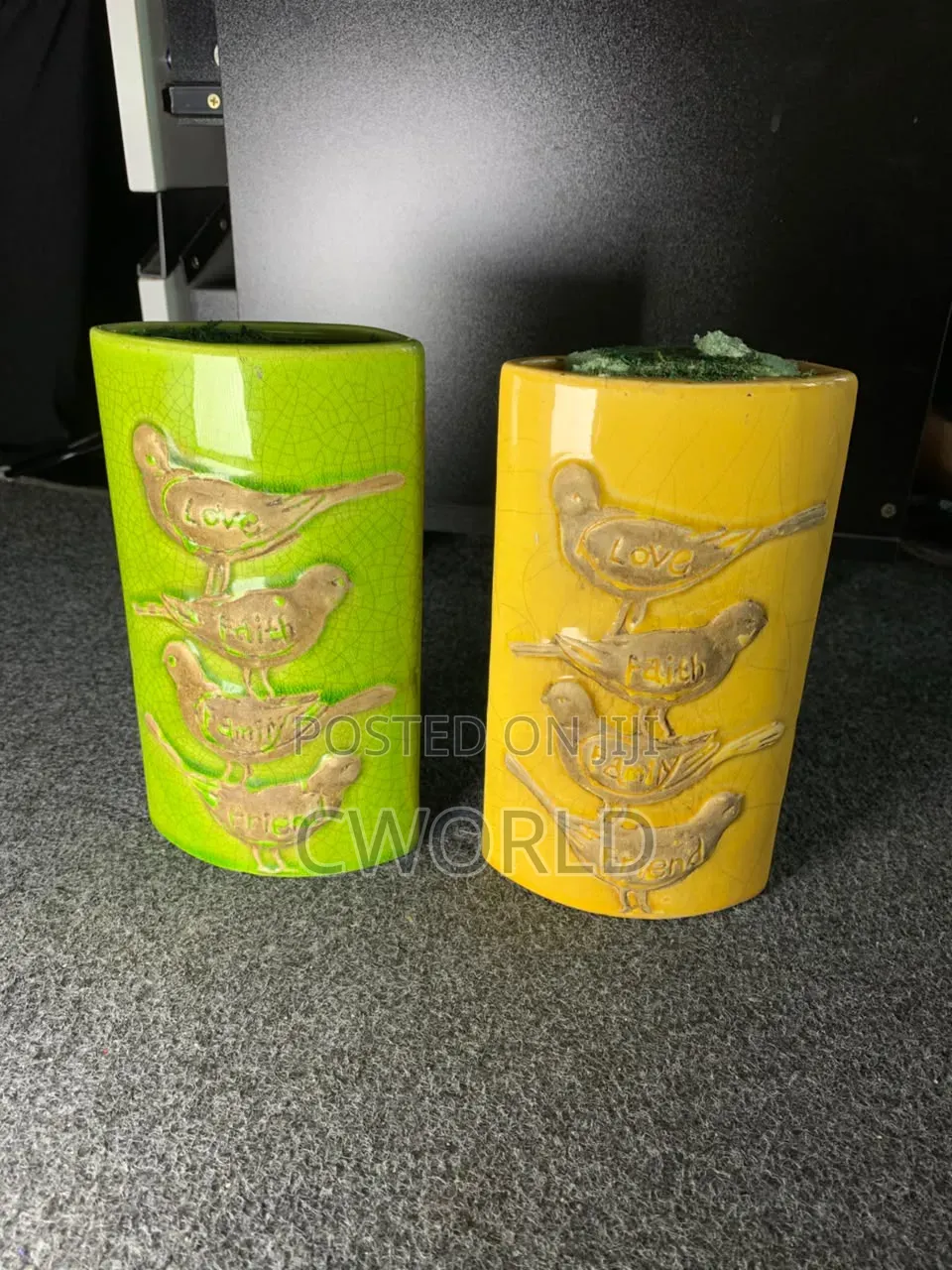 Ceramic Bird Vase Set – Love, Faith, Family, Friends