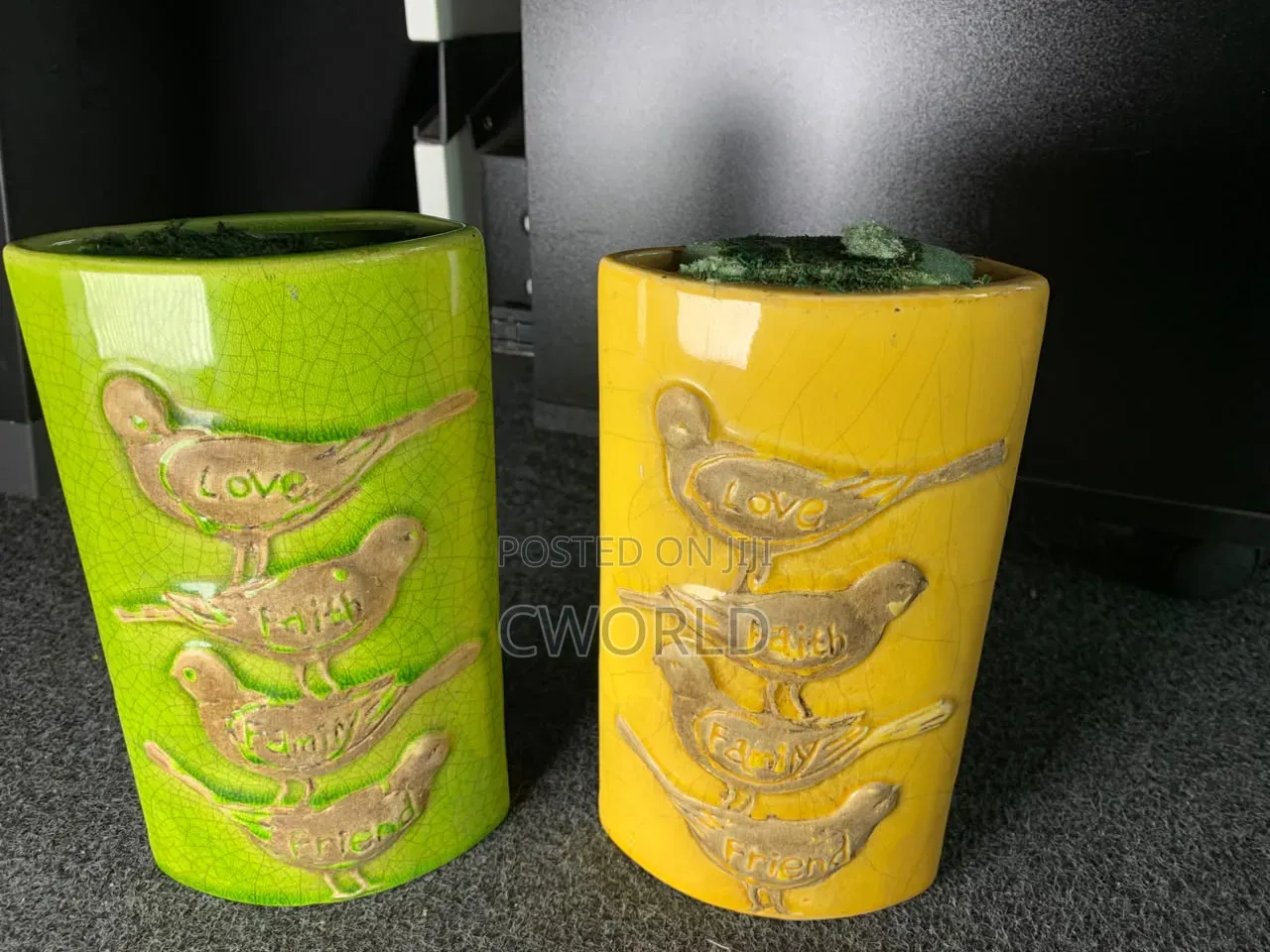 Ceramic Bird Vase Set – Love, Faith, Family, Friends