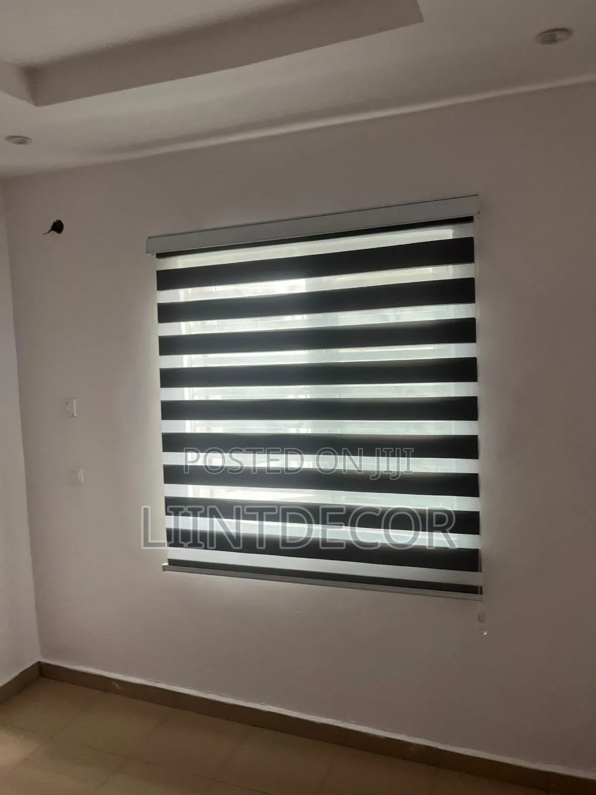 Cool Deep Grey Day and Night Window Blinds