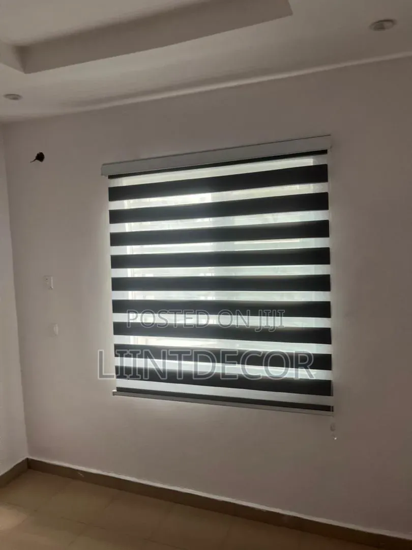 Cool Deep Grey Day and Night Window Blinds
