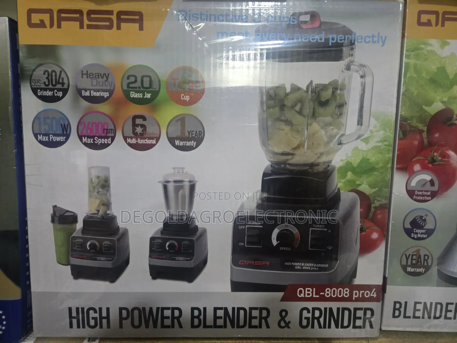 Qasa High Power Blender and Grinder. QBL 8008 Pro 4