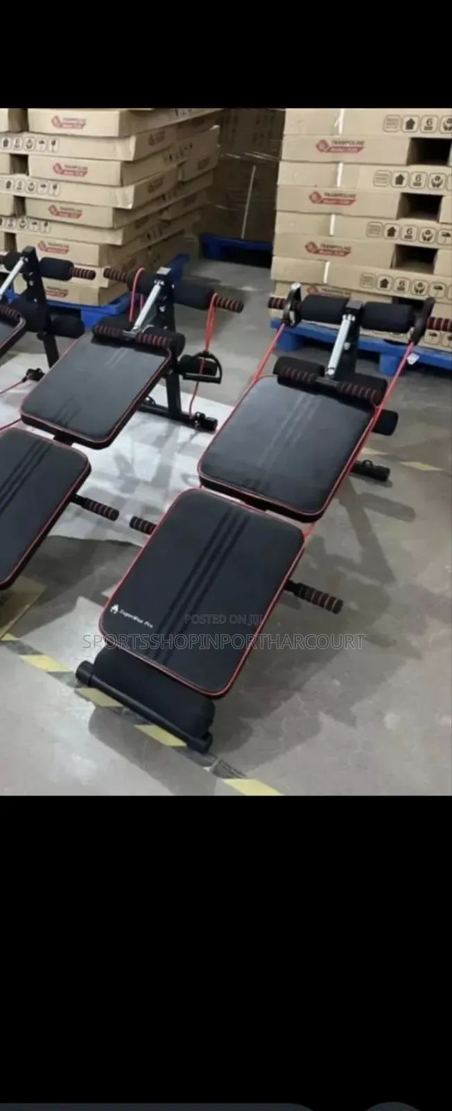 Sit Up Bench With Resistance Bands and Pull Spring