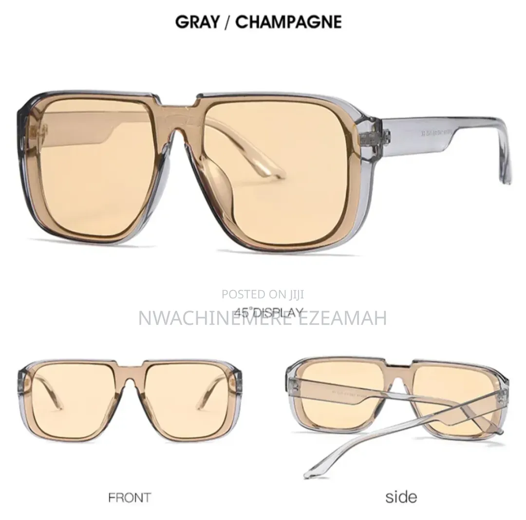 Luxury Transparent Frame Sunglasses – Brown Lens Vintage Sunglasses