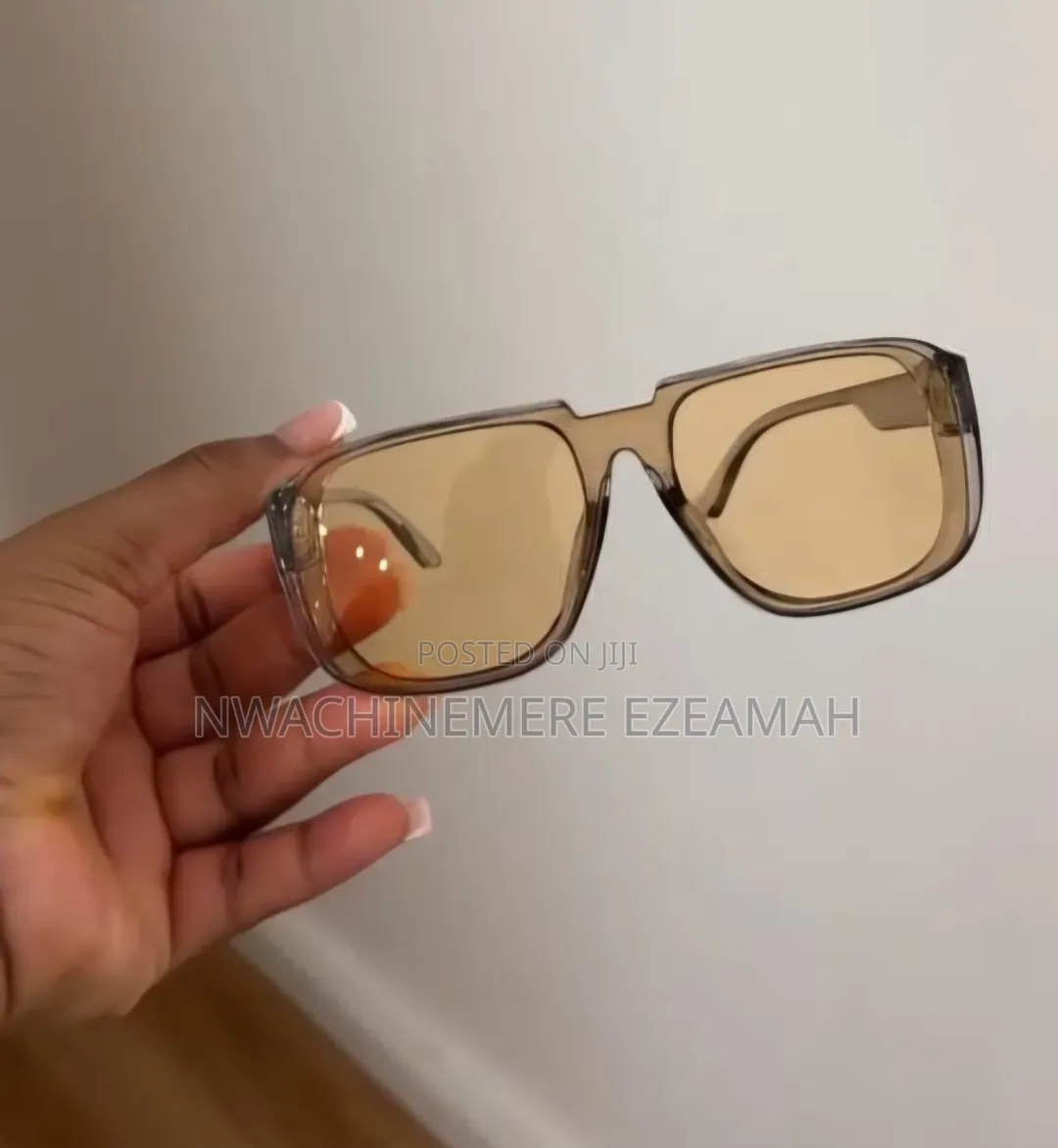 Luxury Transparent Frame Sunglasses – Brown Lens Vintage Sunglasses