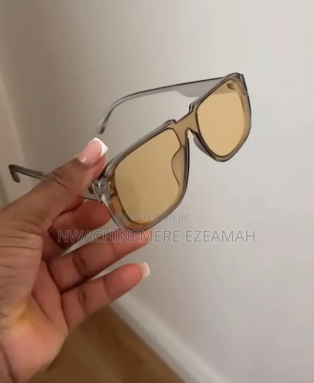 Luxury Transparent Frame Sunglasses – Brown Lens Vintage Sunglasses