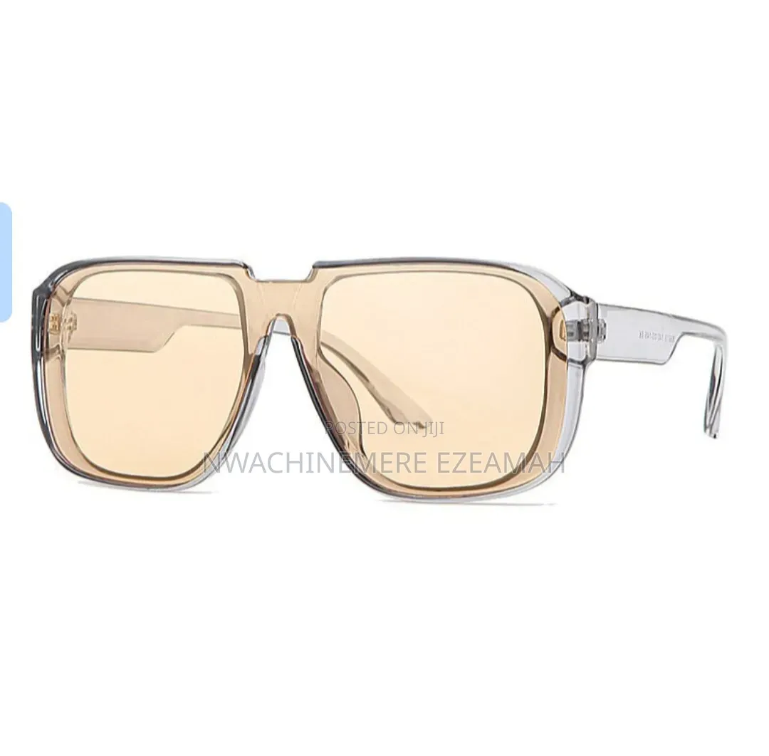 Luxury Transparent Frame Sunglasses – Brown Lens Vintage Sunglasses