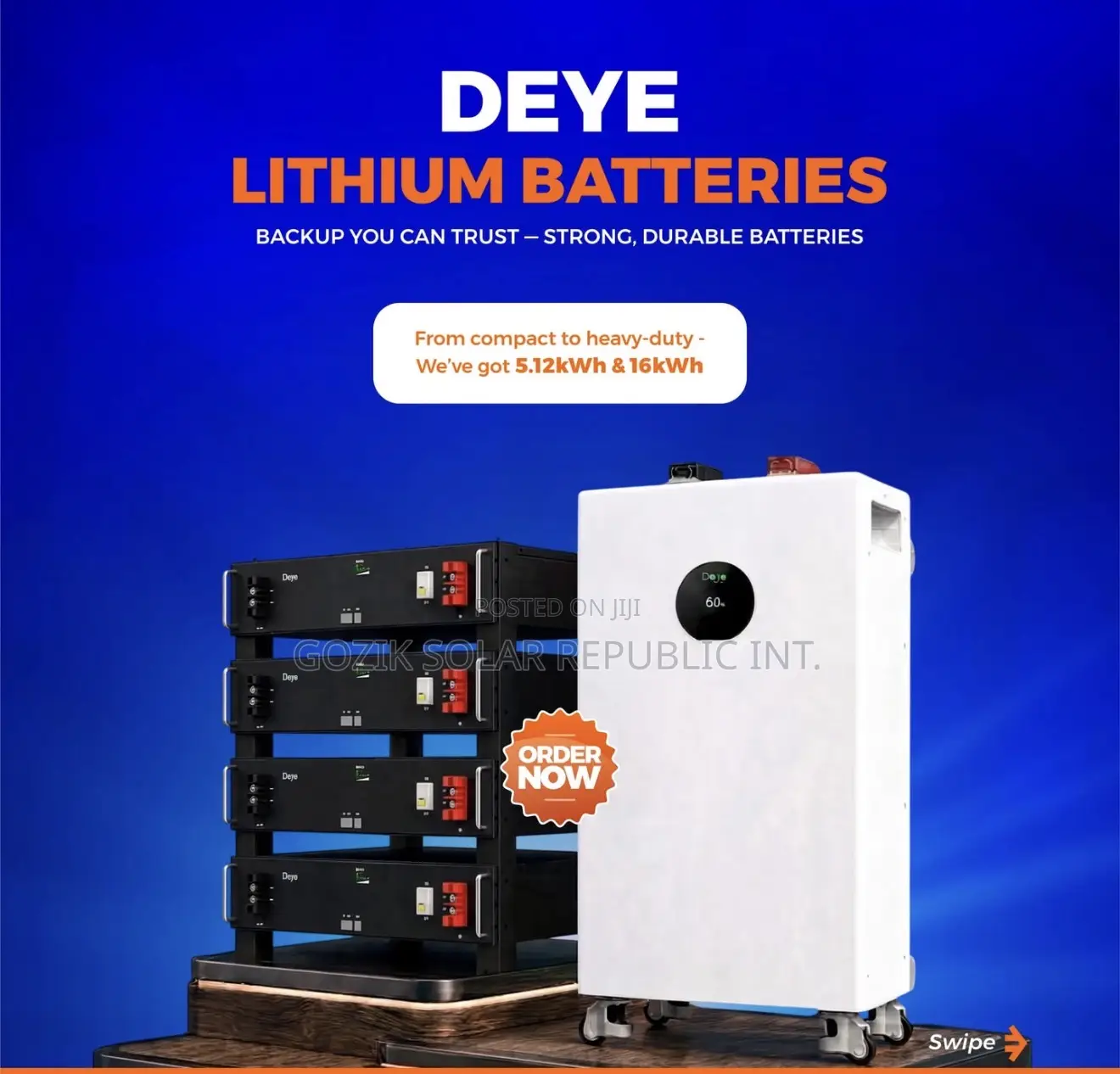 Deye 16kwh (Se-F16-C) - Lithium Ion Battery
