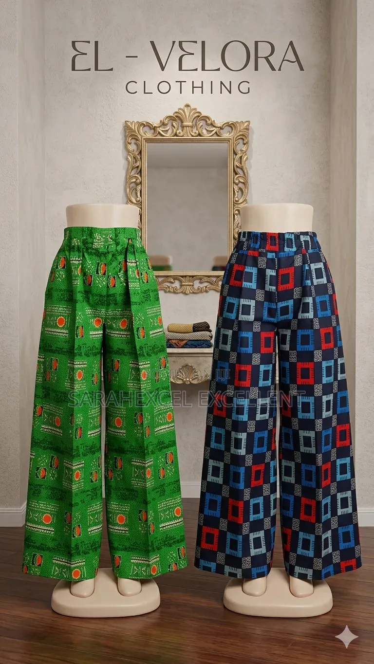Our Signature Bubu Palazzo Pants Vibrant African Print Collection
