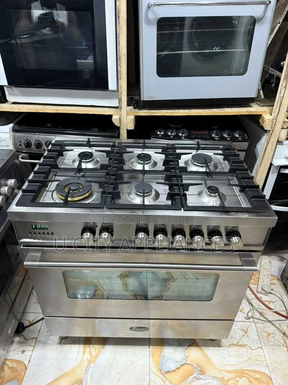 5burner German Used Gas and Electric Oven