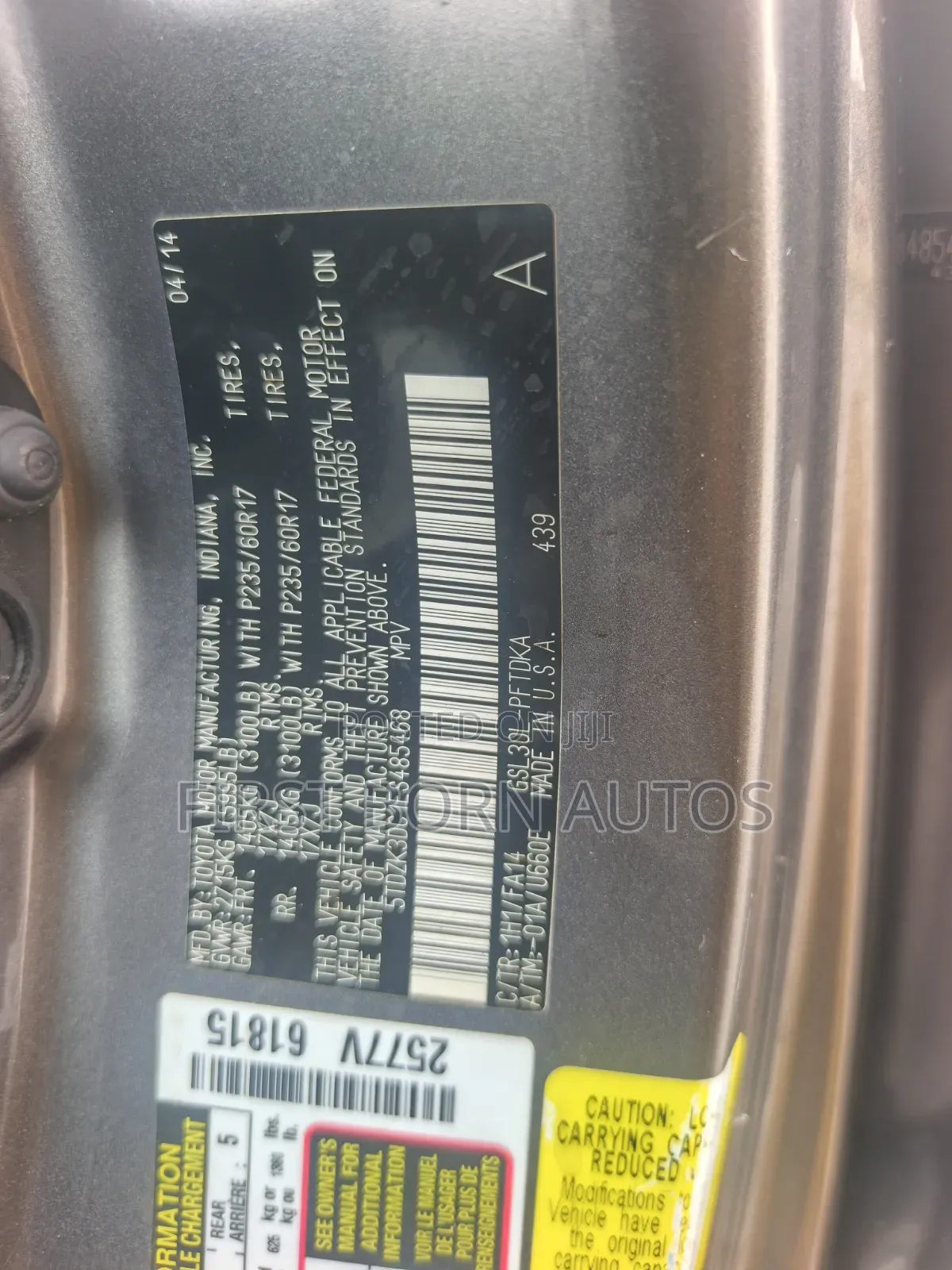 Toyota Sienna 2014 Gray