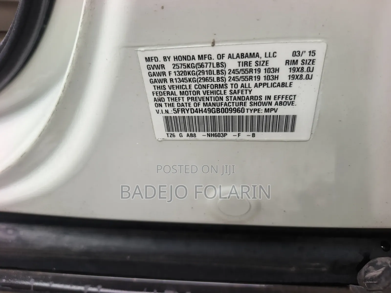 Acura MDX 2015 White