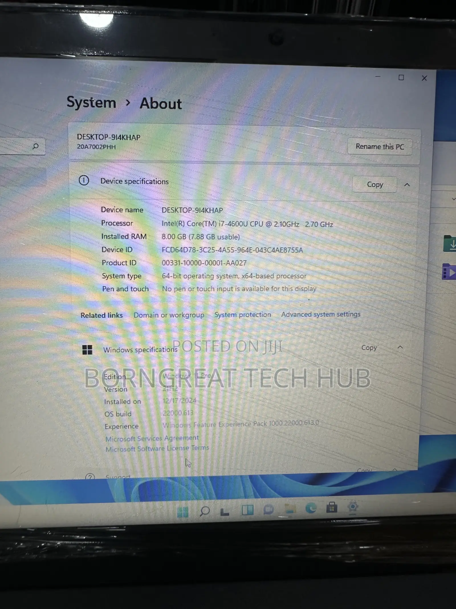 New Laptop Lenovo ThinkPad X1 Carbon 8GB Intel Core i7 SSD 128GB