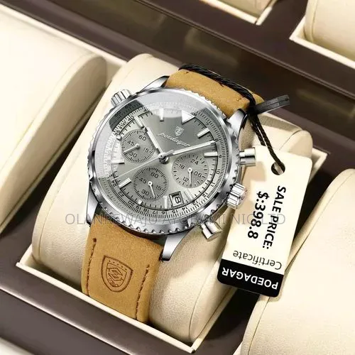 Poedagar Leather Wristwatch