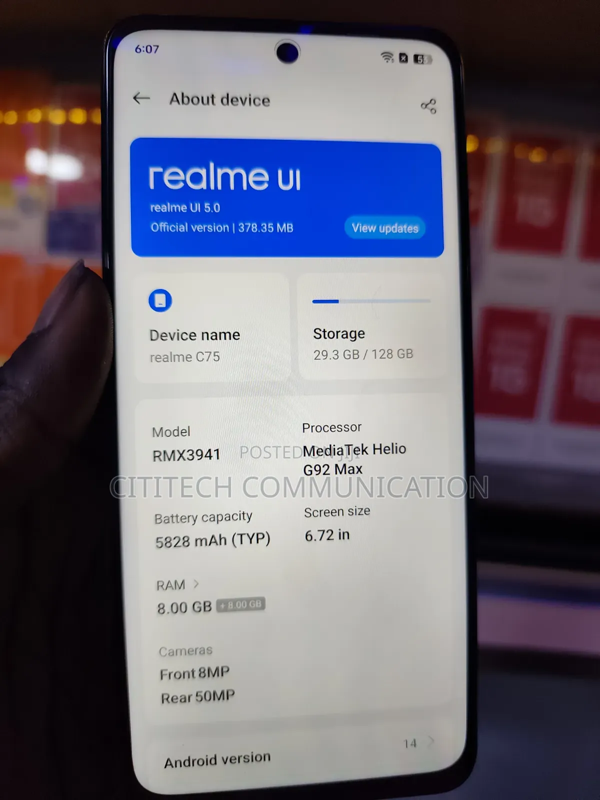 Realme C75 128 GB Black