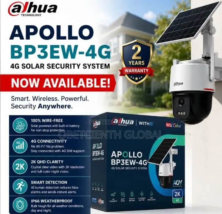 Dahua Apollo Bp3ew 4g Solar Wire-Free Outdoor Security Camera