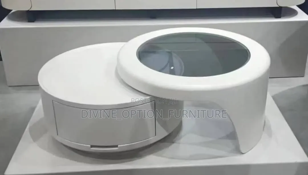 Contemporary Luxury Center Table With Side Stool