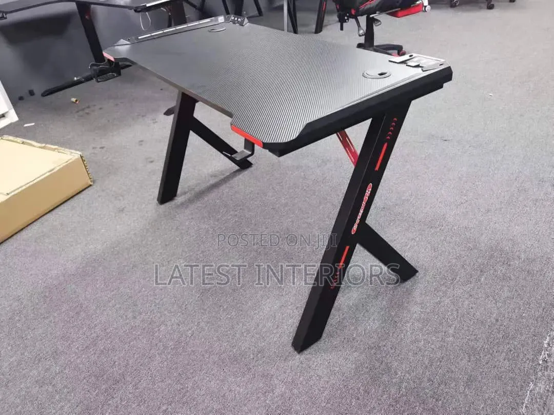 Premium Non-Adjustable Gaming Desk With Led Lights
