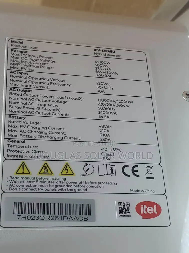 Itel Energy 12kva 48v Hybrid Inverter
