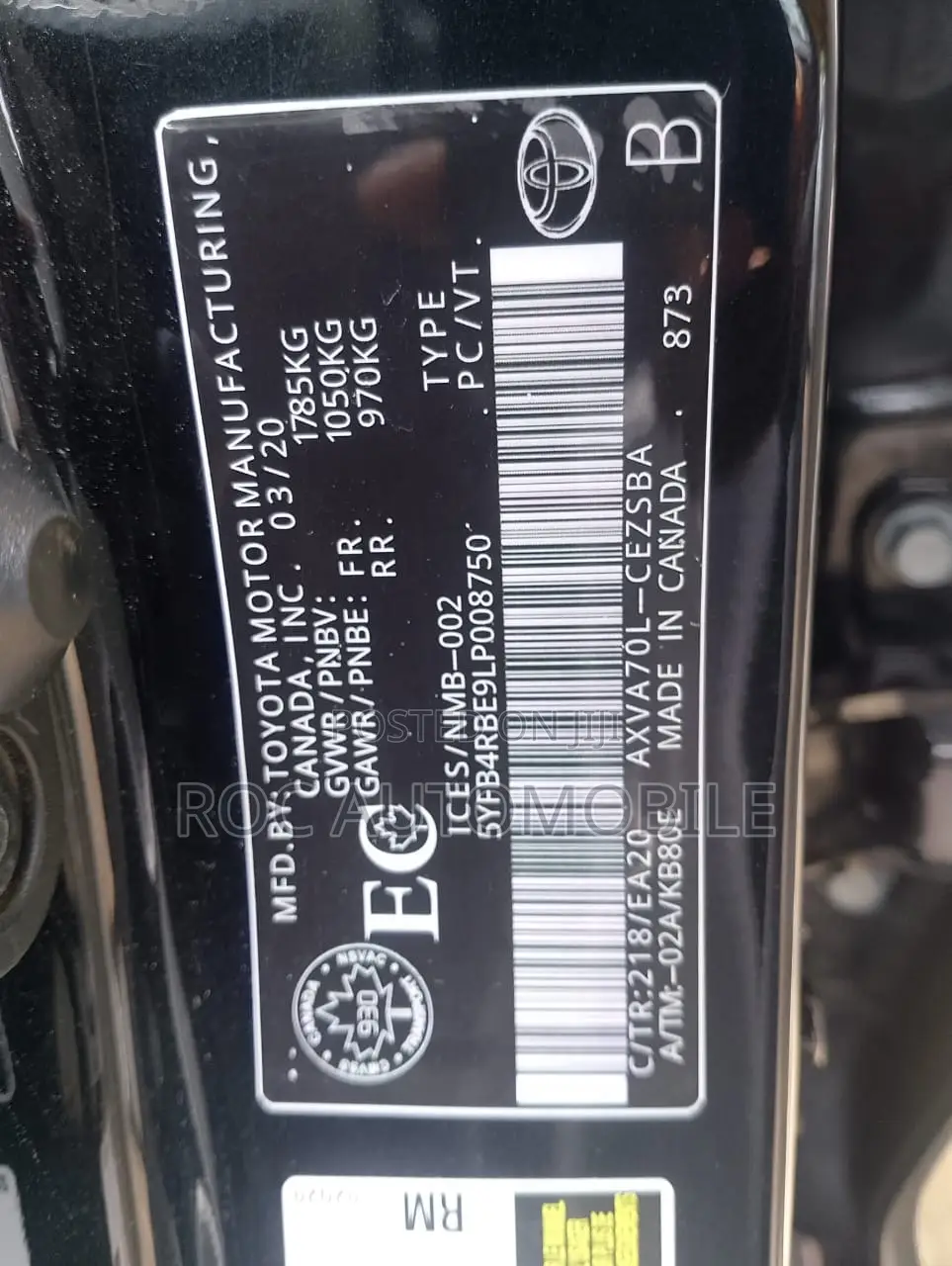Toyota Corolla 2020 Black