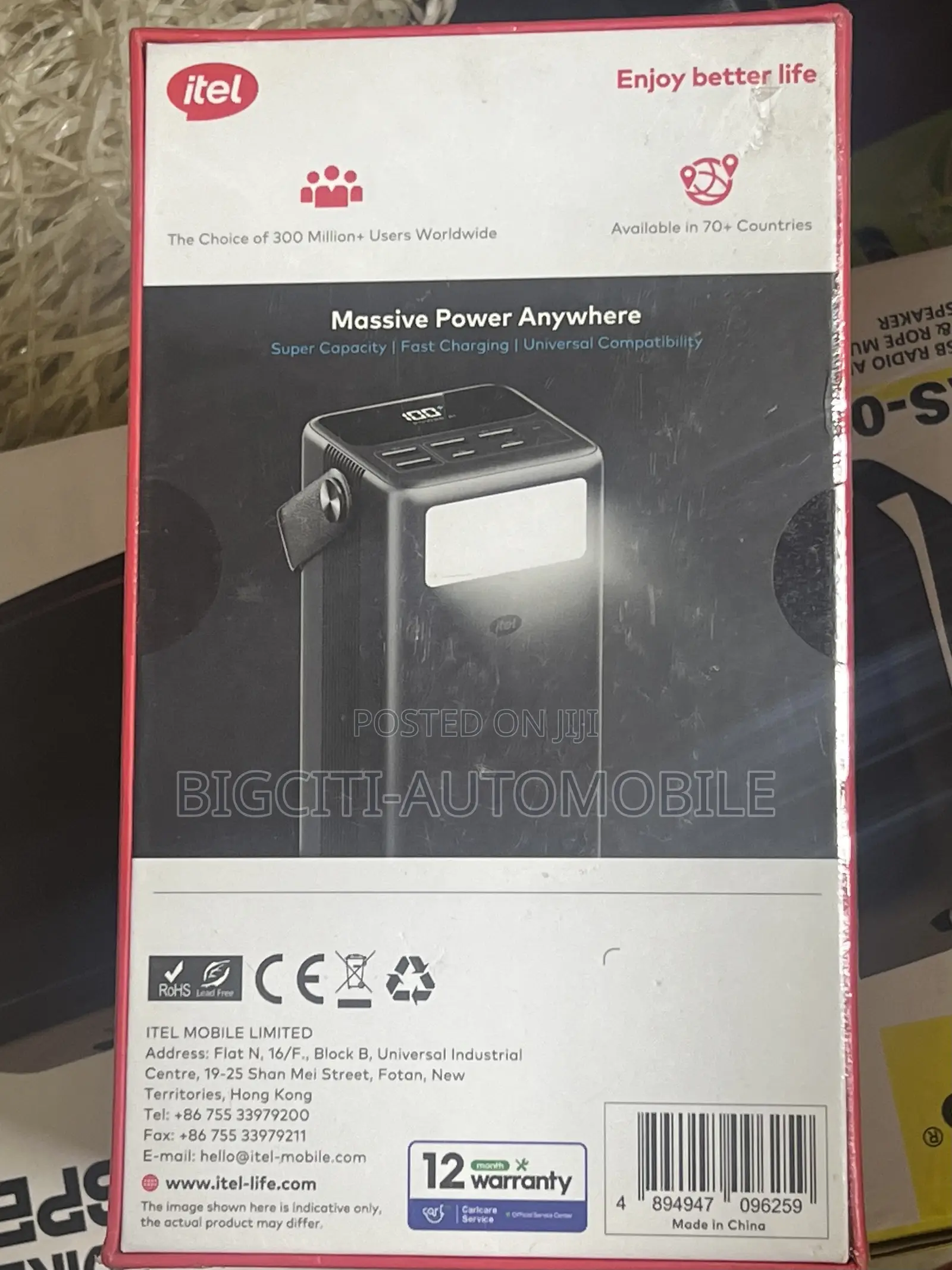 Itel Powerpulse Turbo 60000mah 65w Power Bank for Phone and Laptop