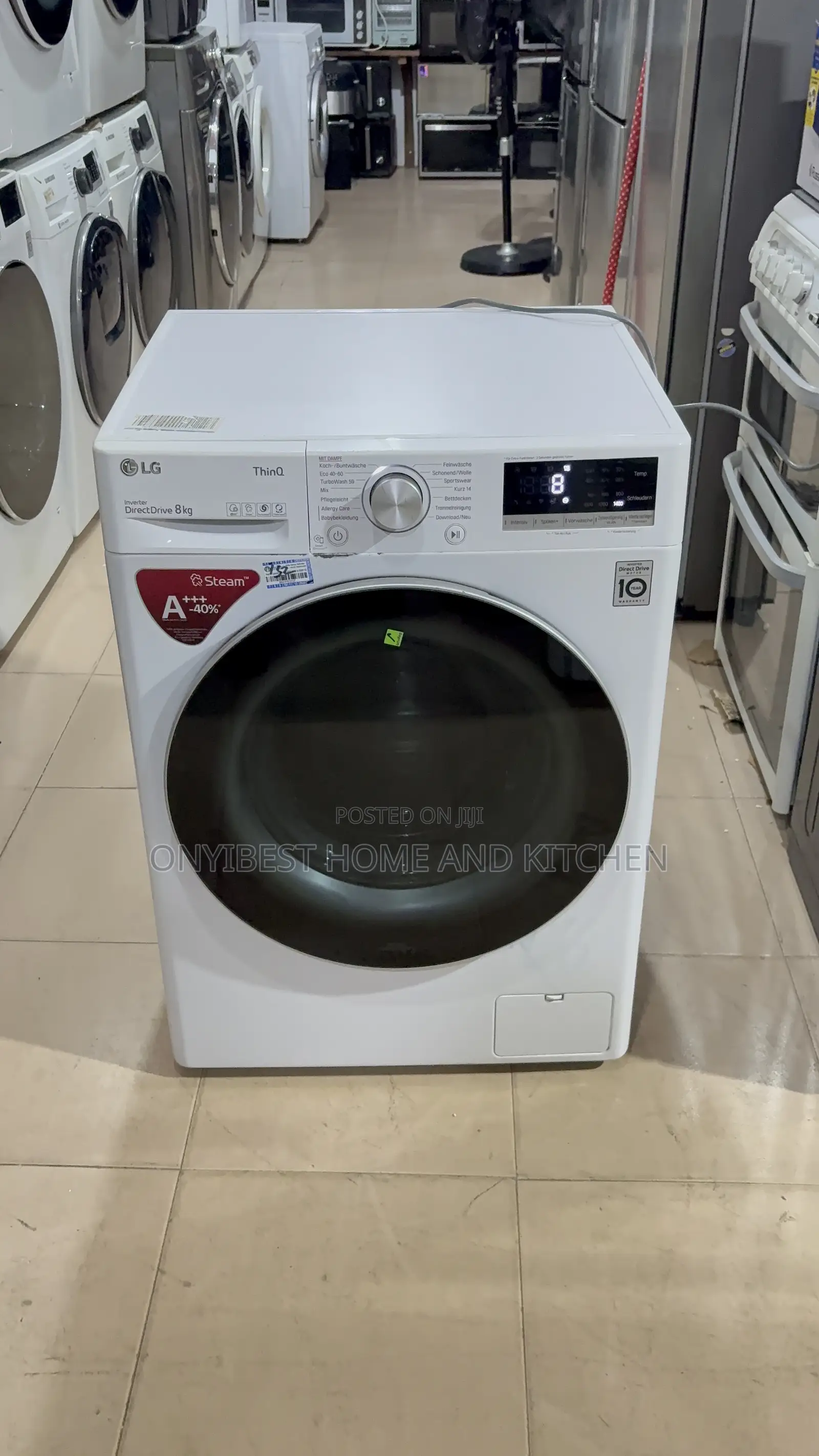 Thin Q 8kg Wash Rinse and Spin Inverter Washing Machine