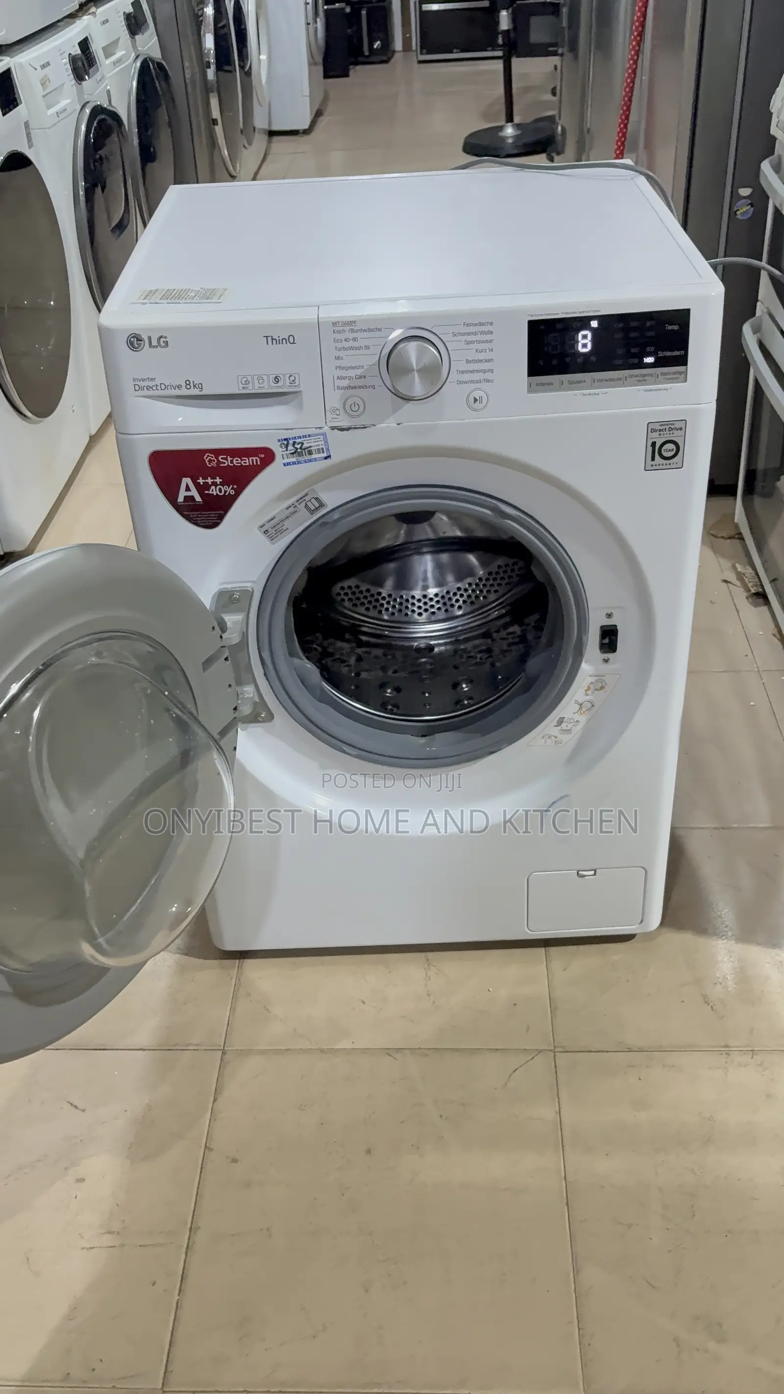 Thin Q 8kg Wash Rinse and Spin Inverter Washing Machine