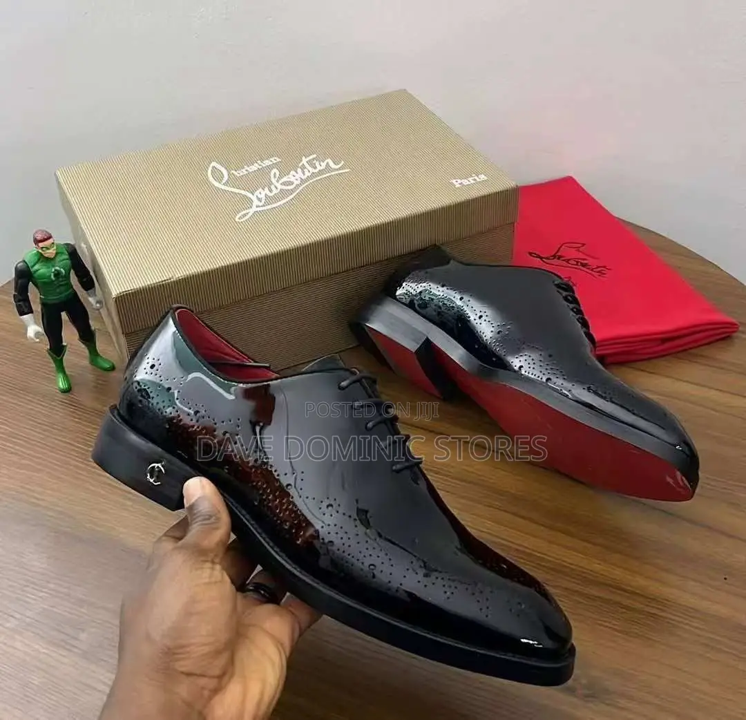 High Quality’ Christian Louboutin Luxury Glossy Leather Loafer Shoe