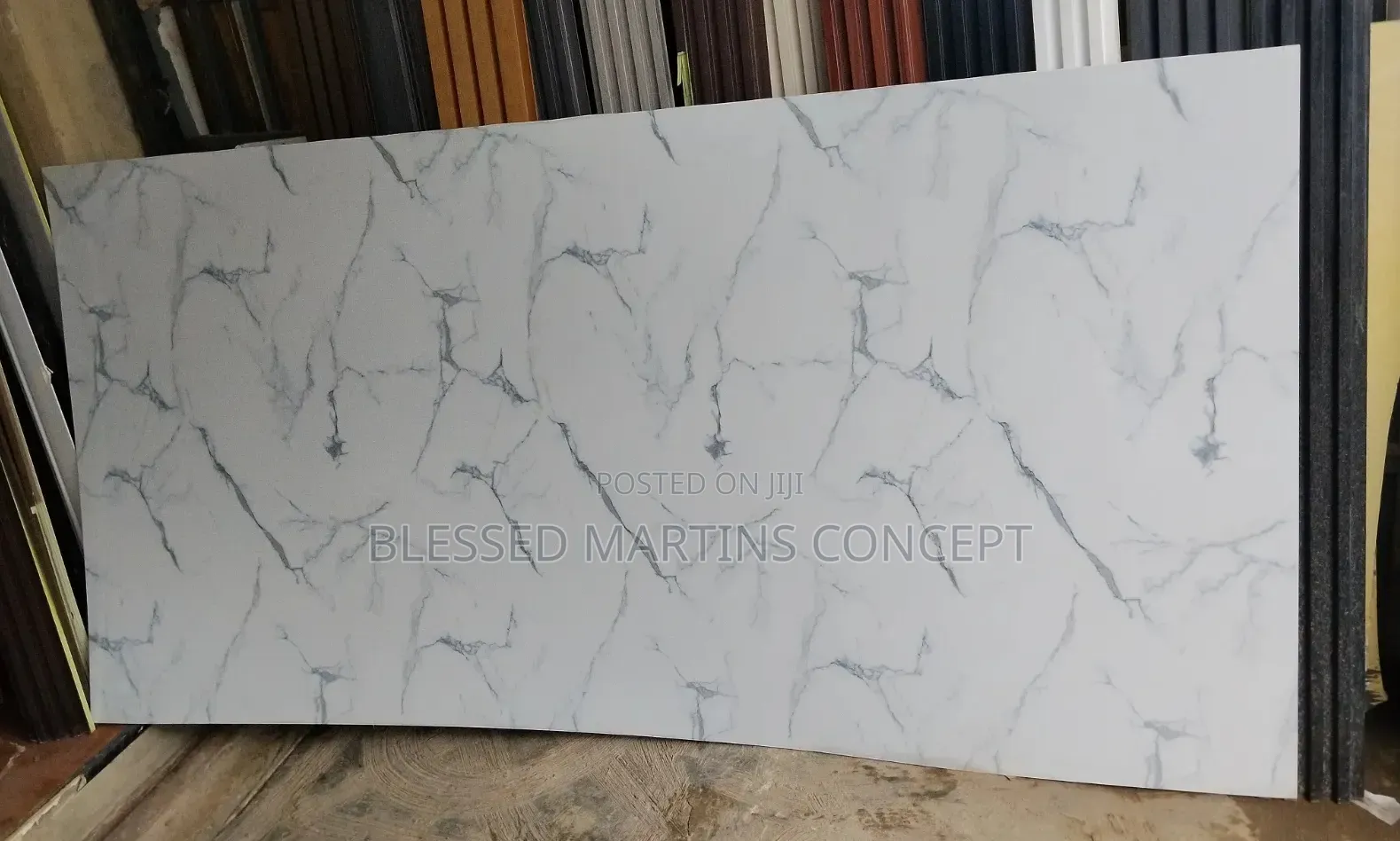4ft by 8ft Uv PVC Marble Sheet, Good for Tv Backdrops, Interior Walls