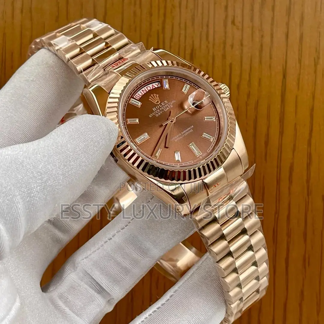 Original Quality Luxury Rolex Date- Just White Dial Chain Watch