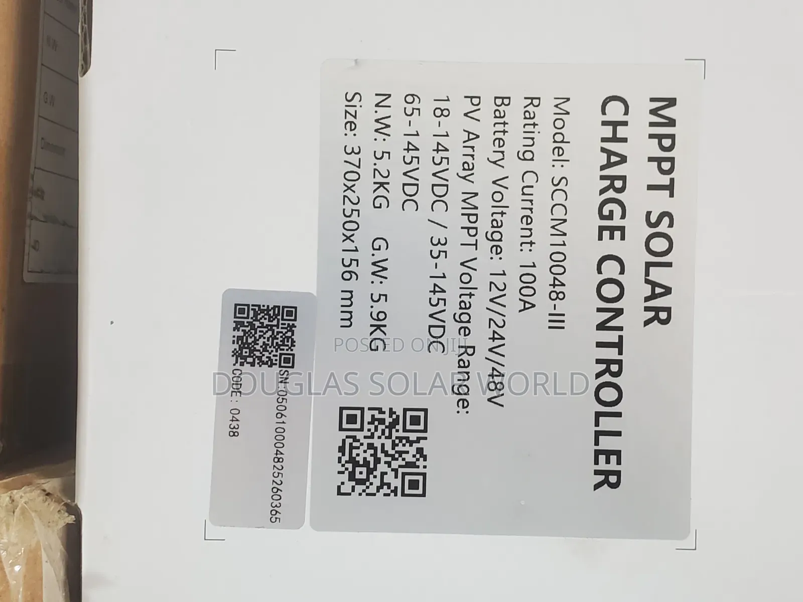 Felicity Solar 100a MPPT Charge Controller