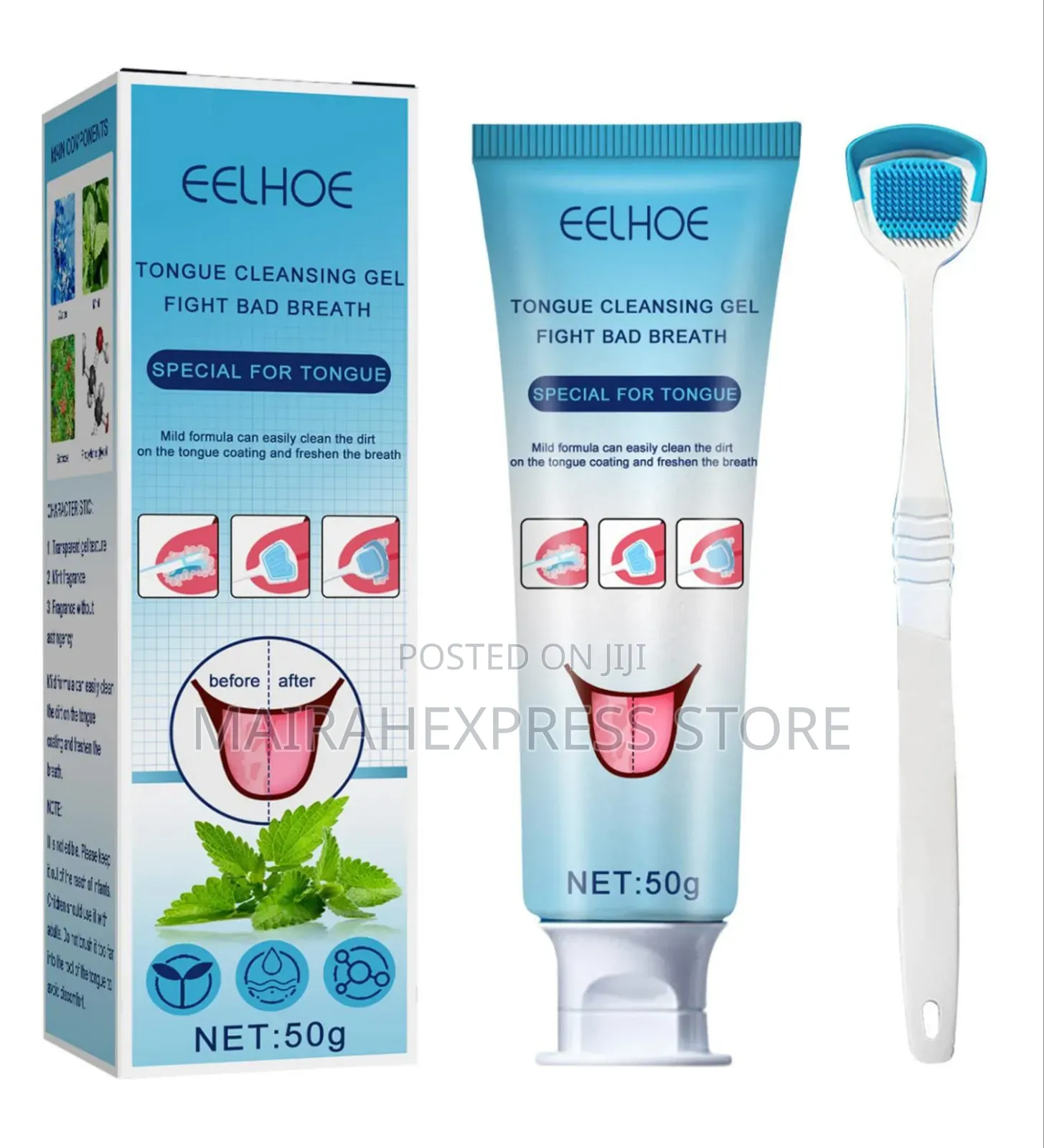 Tongue Cleaning Gel Set for Adults and Kids.