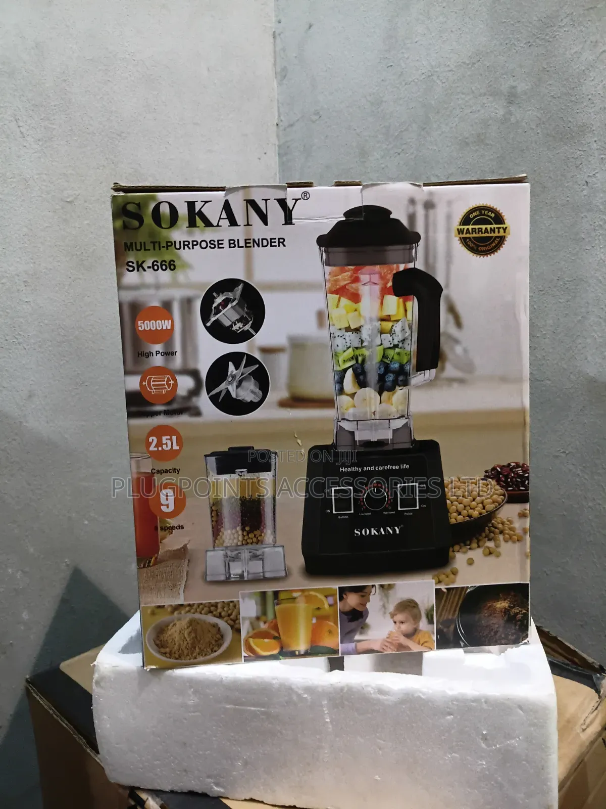 Sokany Blender 2.5liters 5000watts+ Free Delivery Today Only