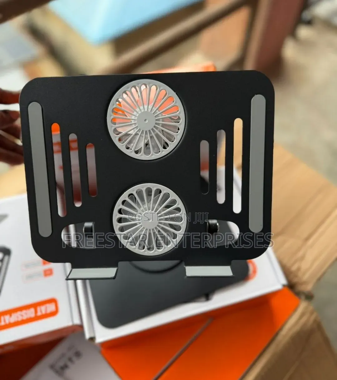 Laptop Stand With Double Cooling Pad. Laptop Stand With Cooling Pad.