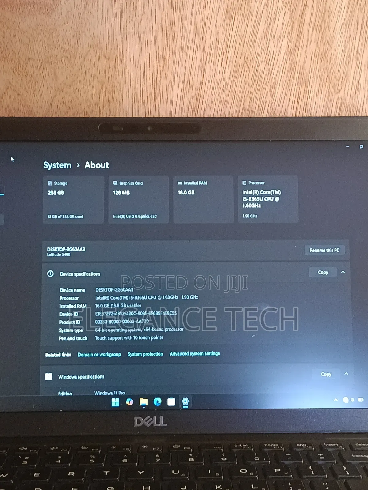 Laptop Dell Latitude 5400 16GB Intel Core i5 SSD 256GB
