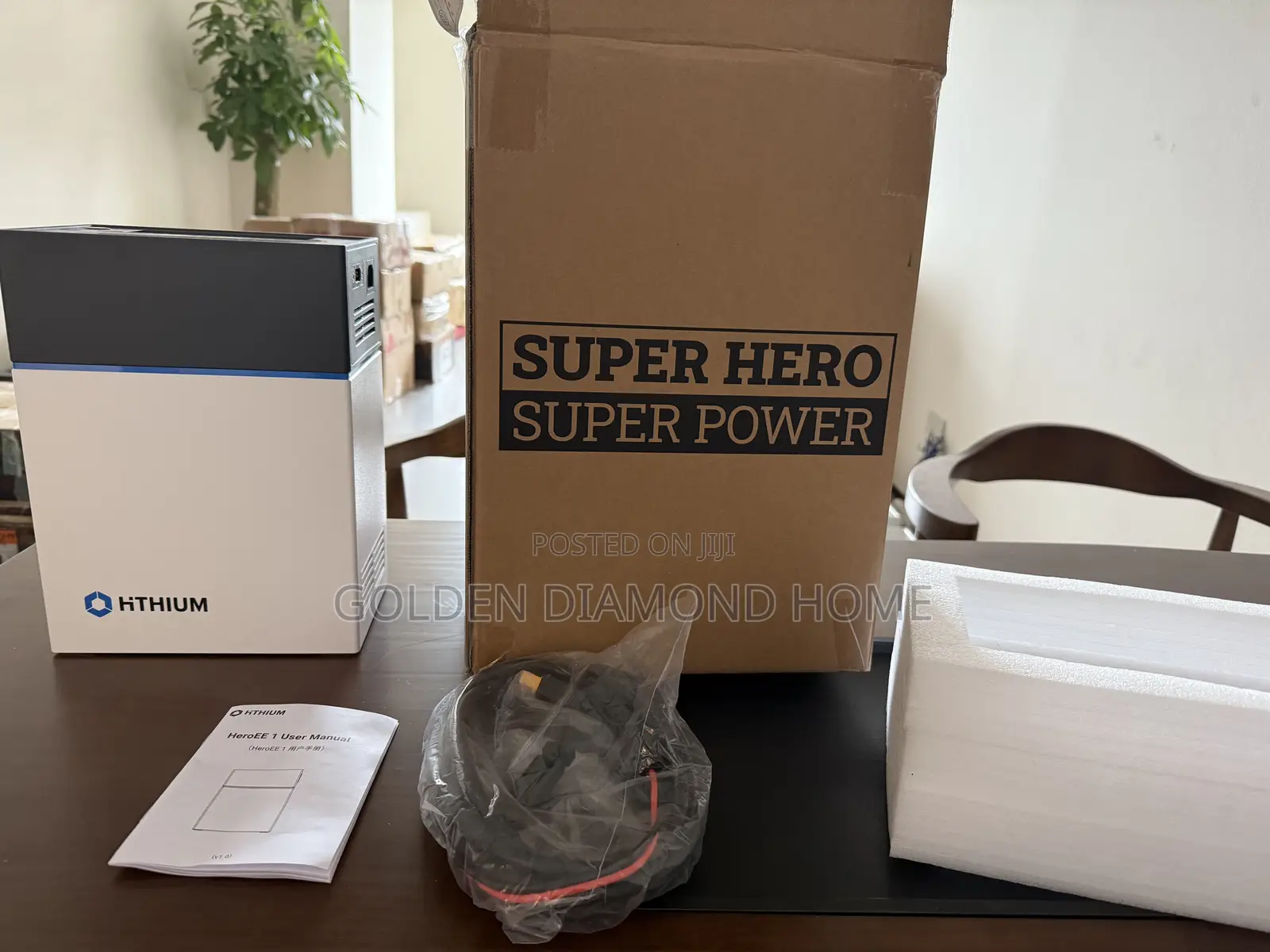 Hithium 1kwh Power Station - Solar Charge + Power for Tv/Fan/Wifi