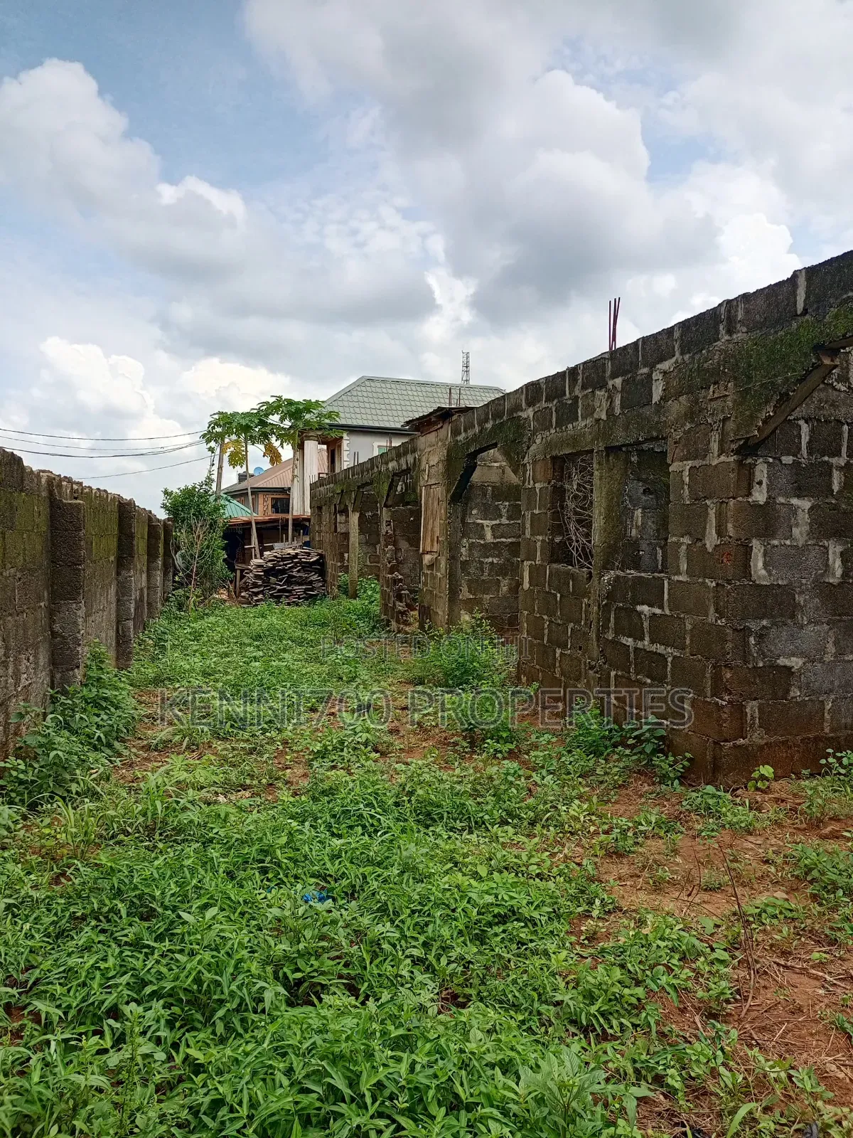 Carcass 3 Bedroom Bungalow+ 3 Self Cons In Igando Off Agric Rd
