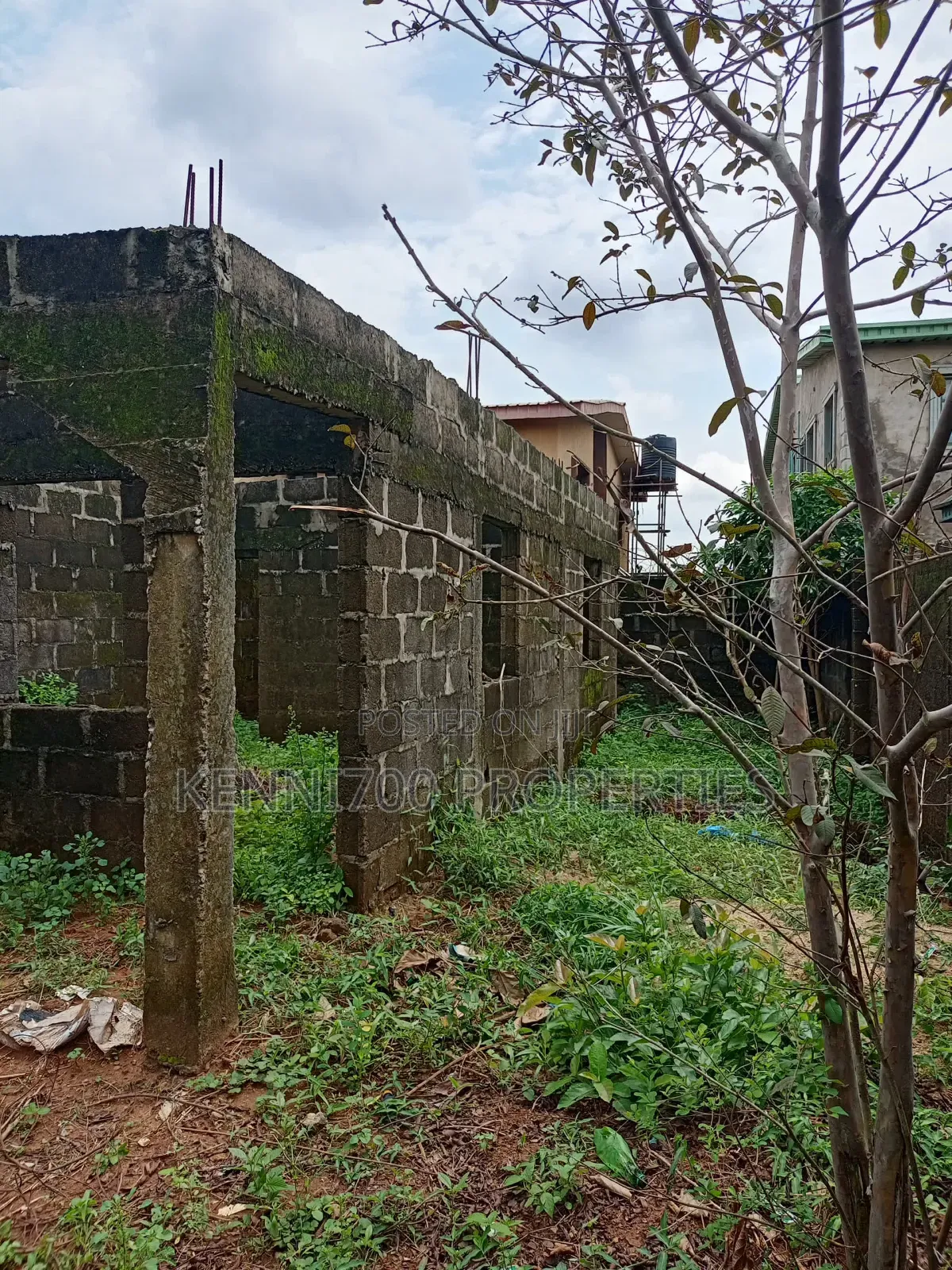Carcass 3 Bedroom Bungalow+ 3 Self Cons In Igando Off Agric Rd