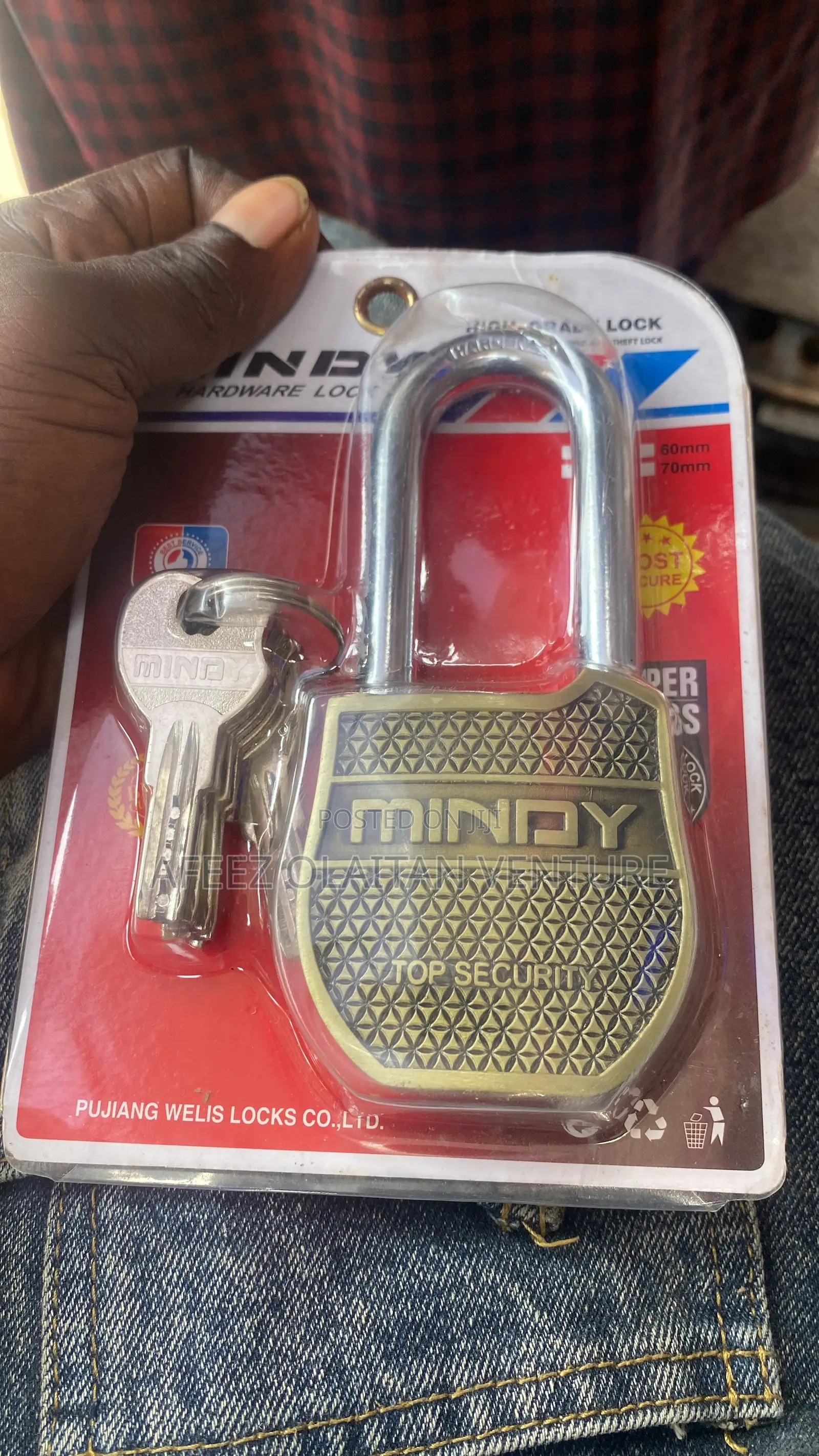 Paid Lock Key Waterproof