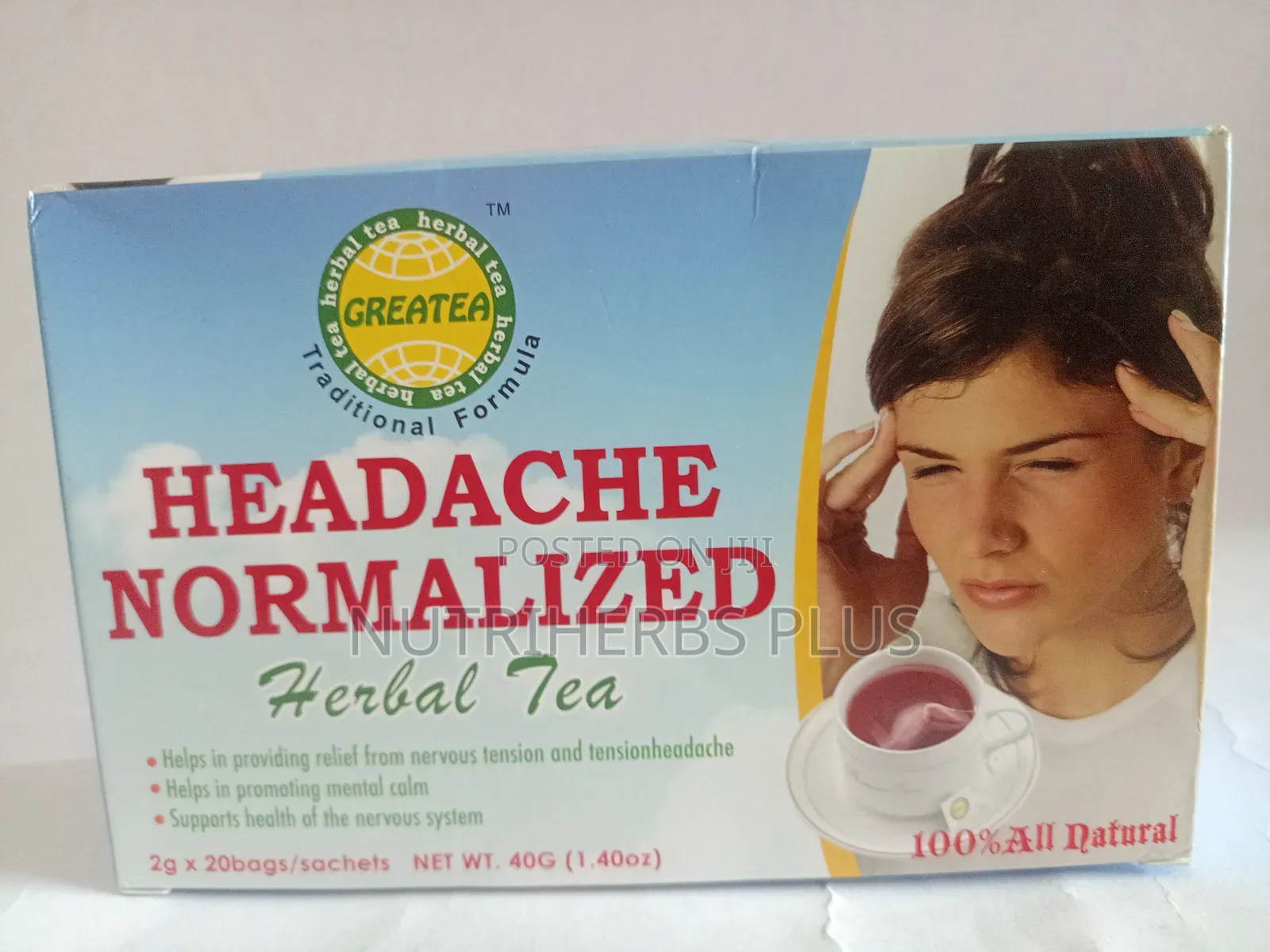 Greatea Headache Normalized Tea: Helps in Promoting Mental Calm