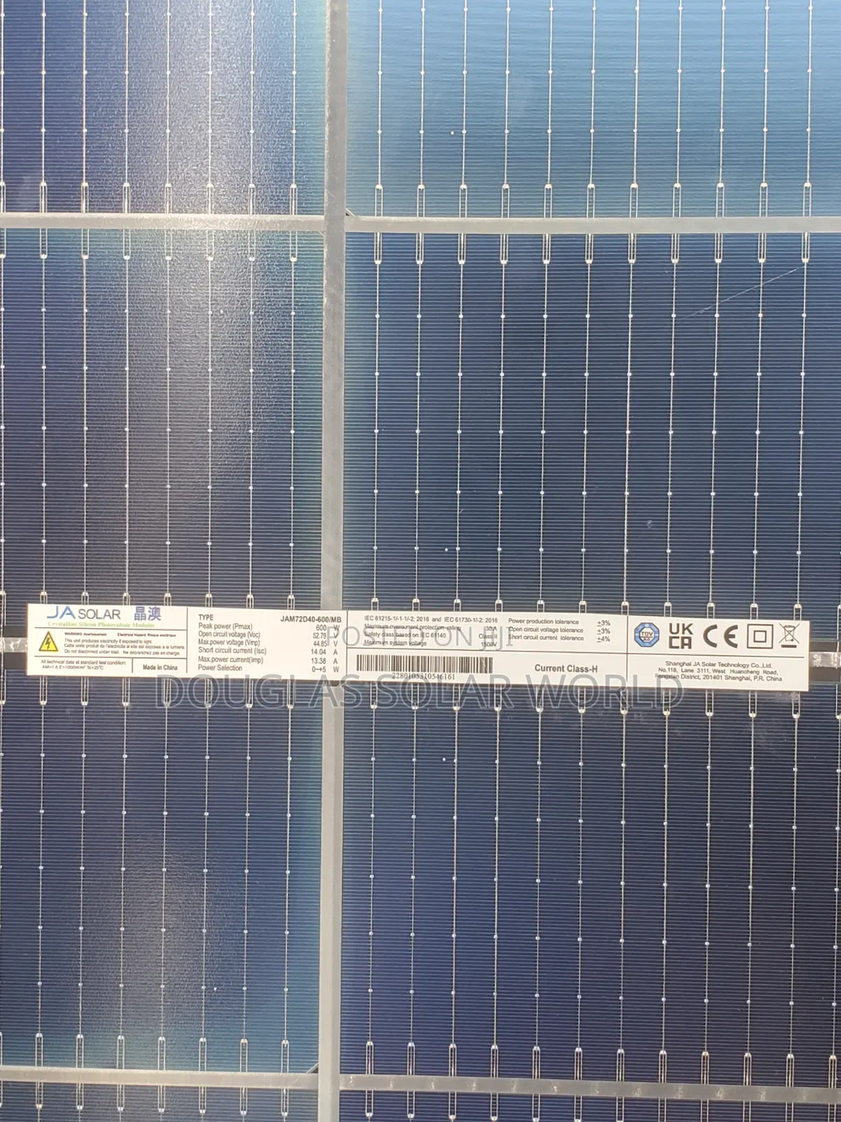 Ja Solar 600w Mono Bifacial Solar Panel