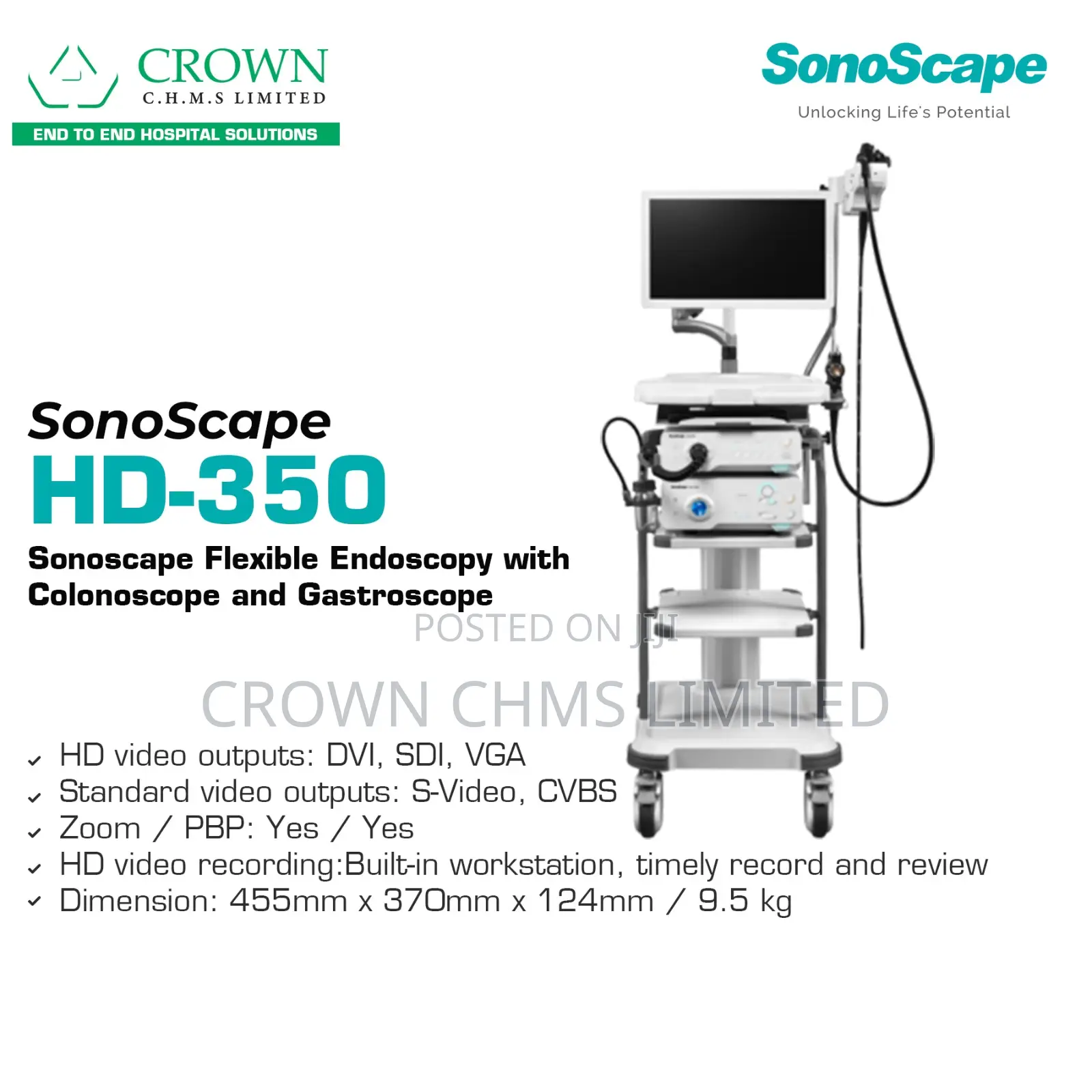 Sonoscape Hd-350 Video Endoscopy System