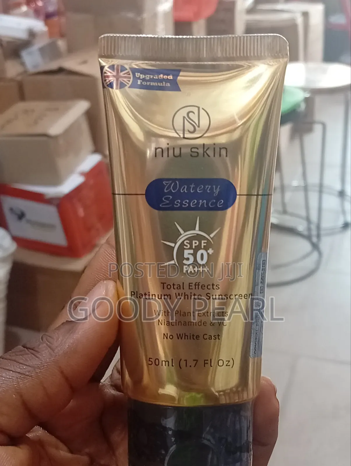 Niu Skin Watery Essence Total Effects Platinum White Sunscreen