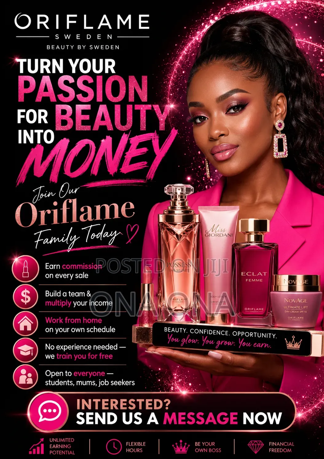 Oriflame Beauty Business Partner – Earn Commission on Your Own Terms