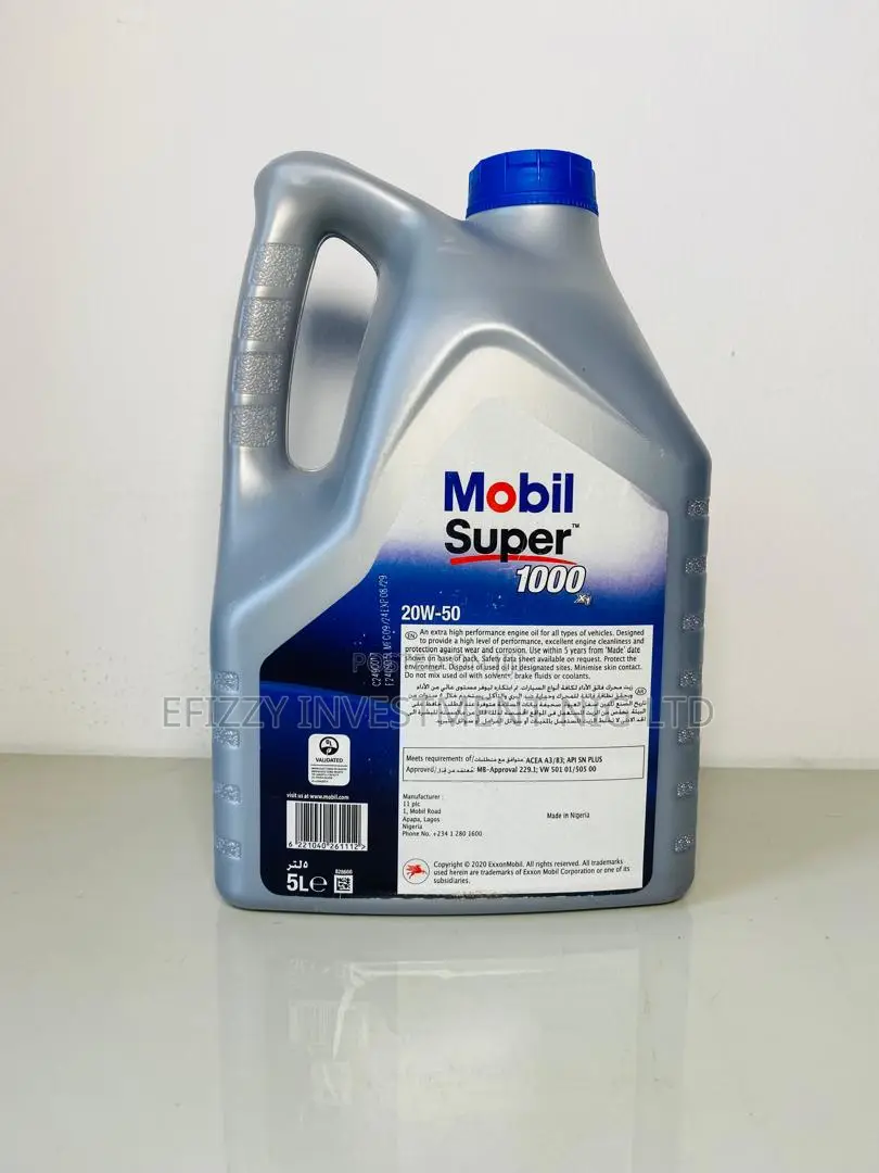 Mobil Super 1000x1 20w-50 XHP Engine Oil (5 Litres) Efy083