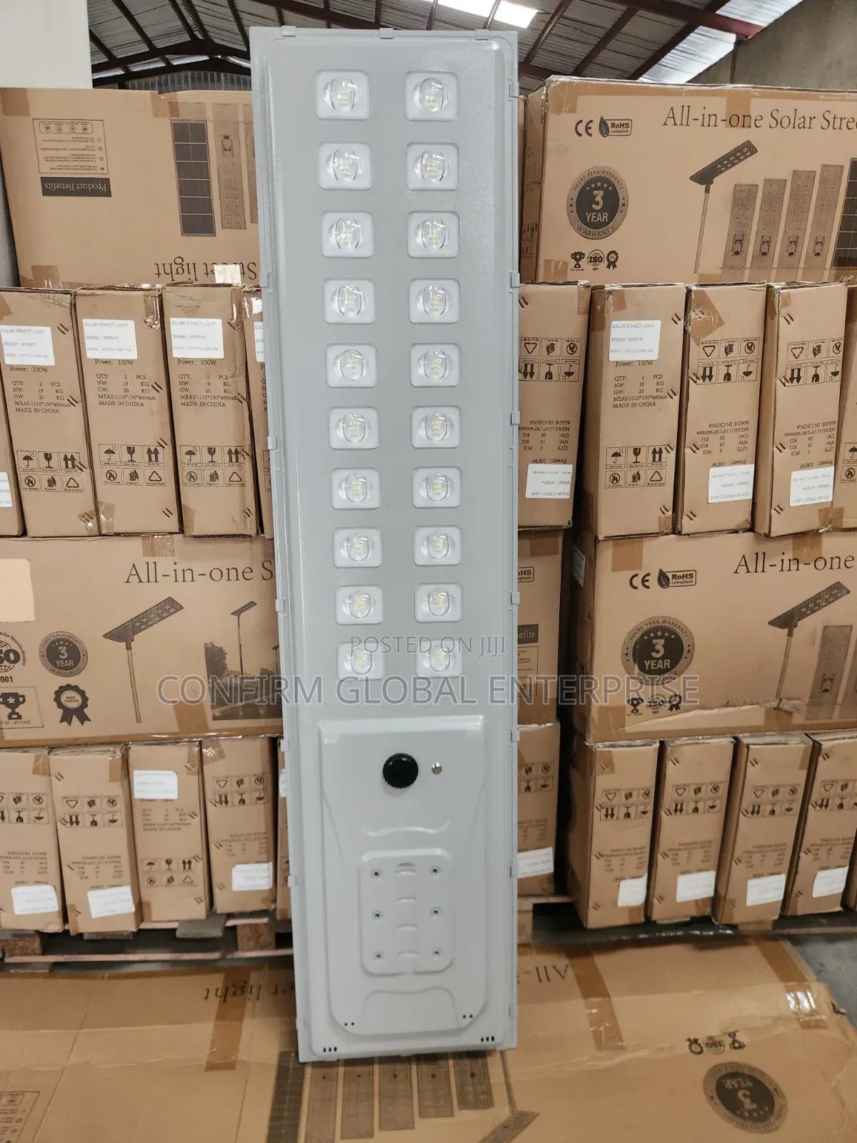 250w Industrial Lithium Battery Solar Street Light